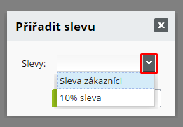 vybrat slevu