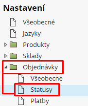 objednávkové statusy