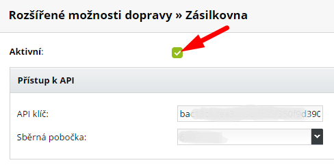 napojení dopravce na e-shop