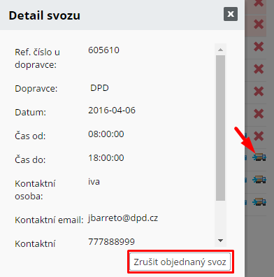 zrušit objednaný svoz