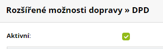 DPD aktivní