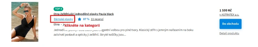 kategorie produtků v Heurece