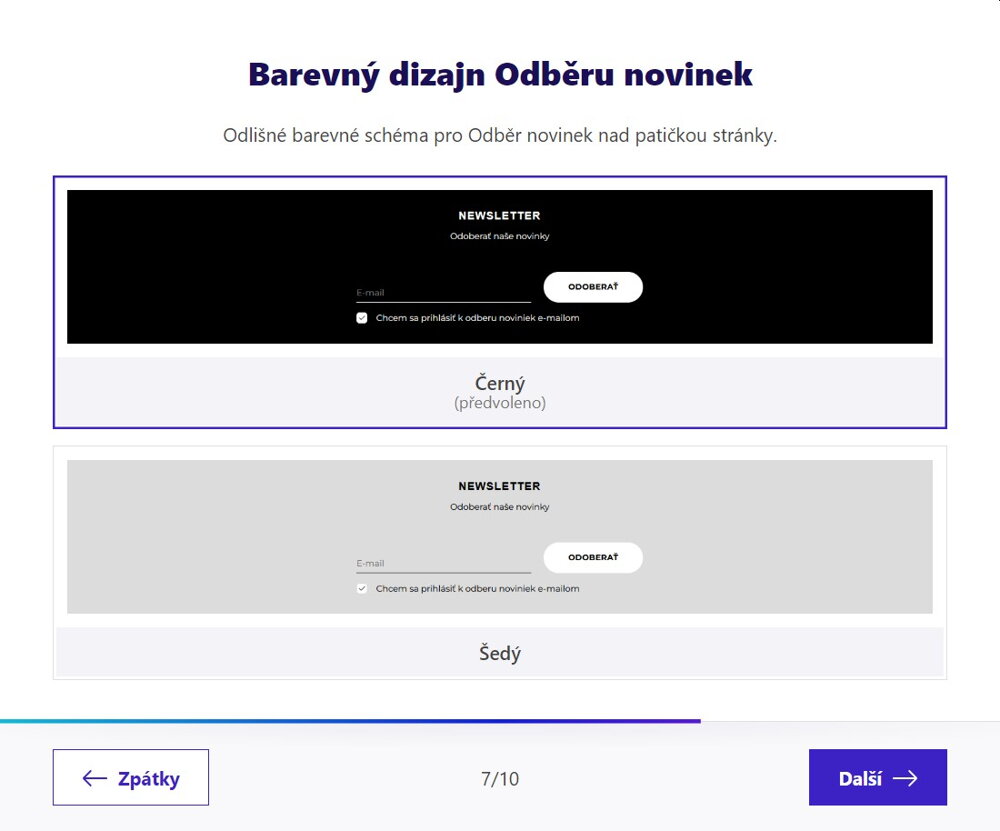 Design pro newsletter signup - template designer od ByznysWeb.cz