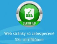 informace o zabezpečení webu SSL certifikátem