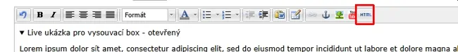 Textovy editor - HTML