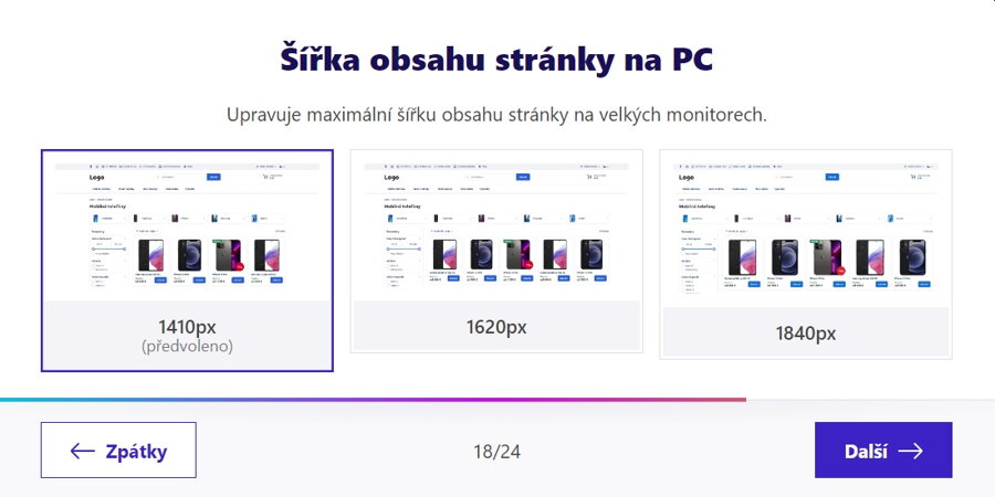 Šířka obsahu stránky