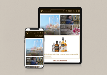 Vlastní e-shop šablona na míru: prodej alkoholu