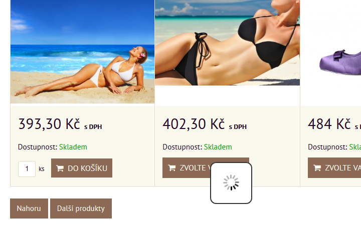 Postupné načítání produktů