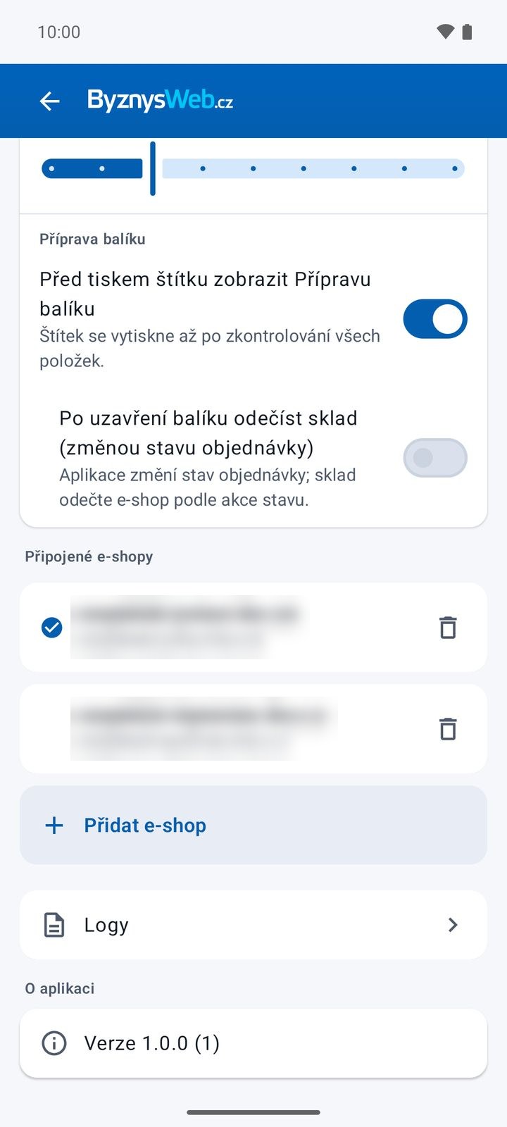 Připojené e-shopy